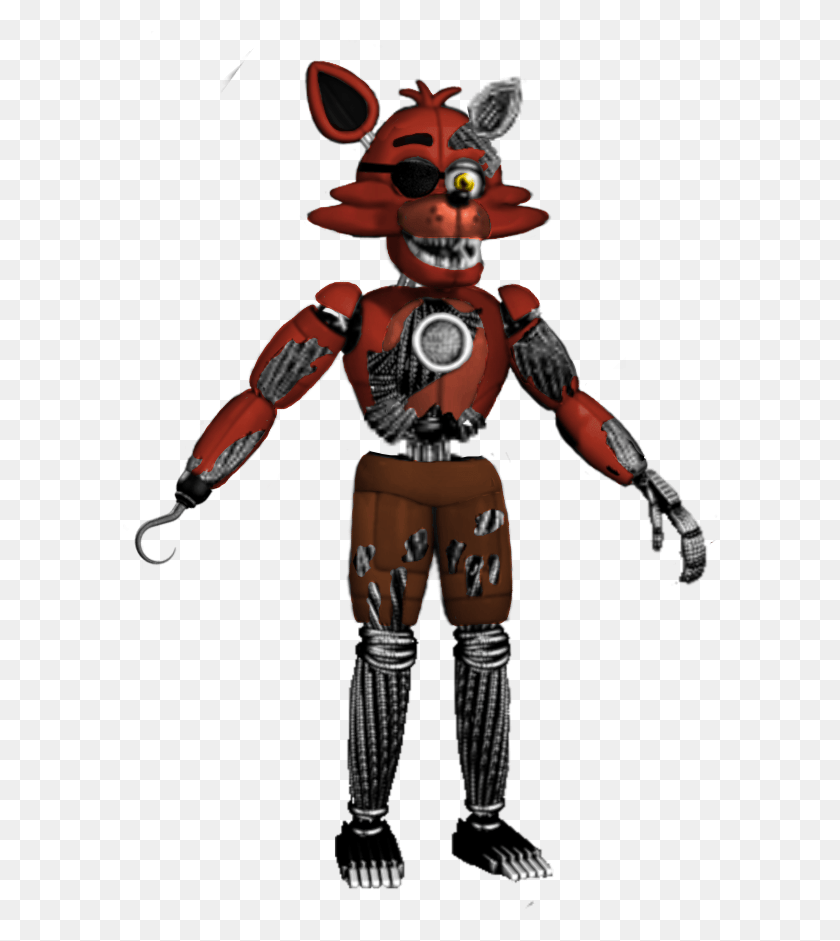 596x881 Descargar Pngfuntime Withered Foxy Fnaf 2 Funtime Withered Foxy, Robot, Persona, Humano Hd Png
