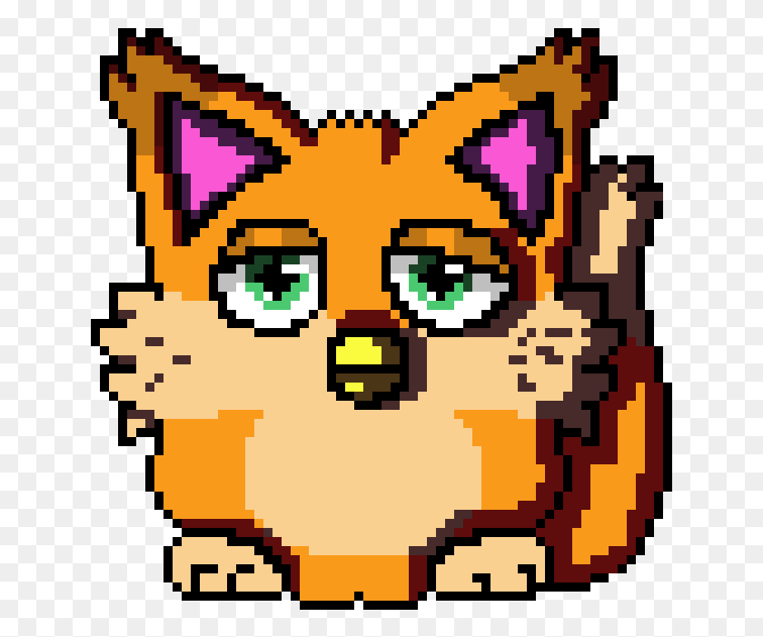 641x641 Furby Pixelart From Stolen Base Cartoon, Rug, Graphics HD PNG Download