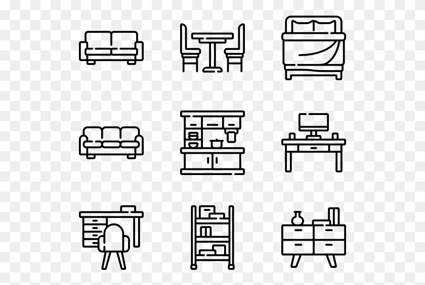 529x505 Furniture Smart Device Icon, Gray, World Of Warcraft HD PNG Download