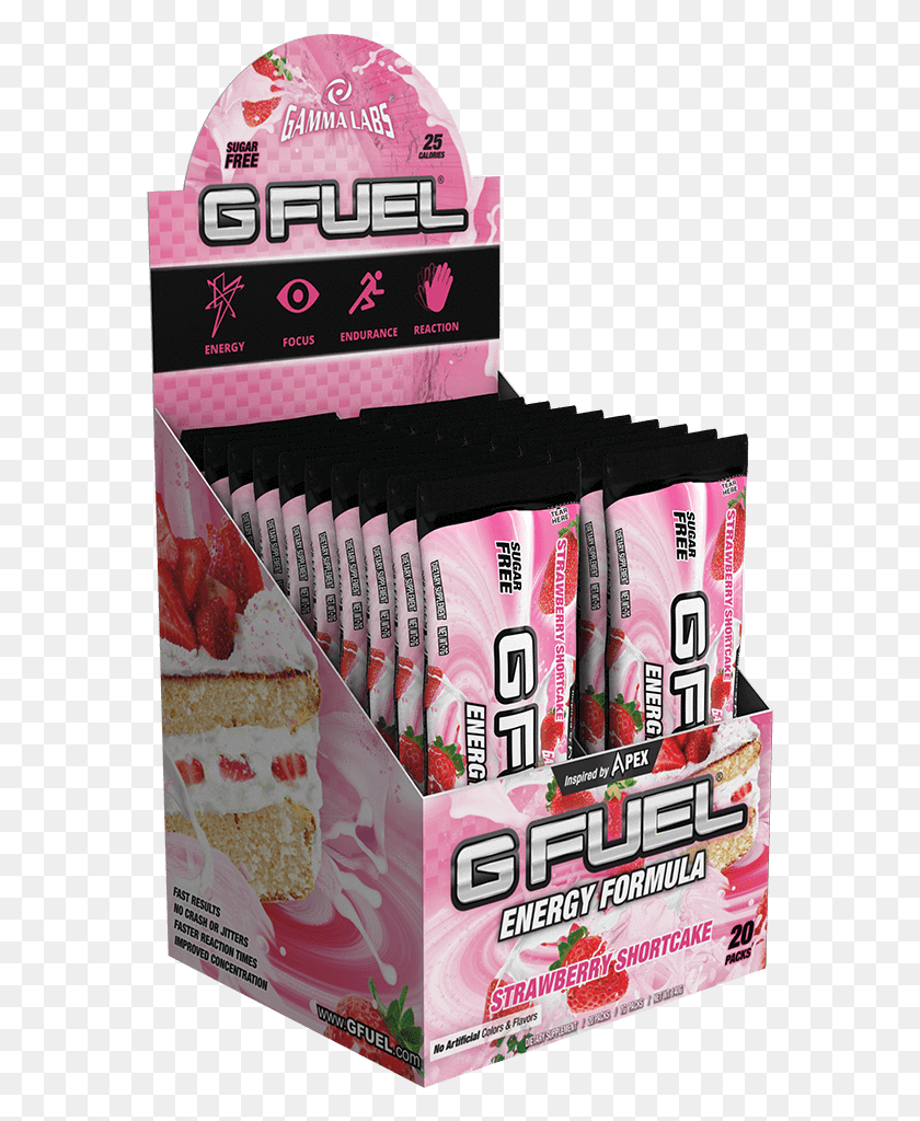 573x964 G Fuel Strawberry Shortcake Box, Gum HD PNG Download