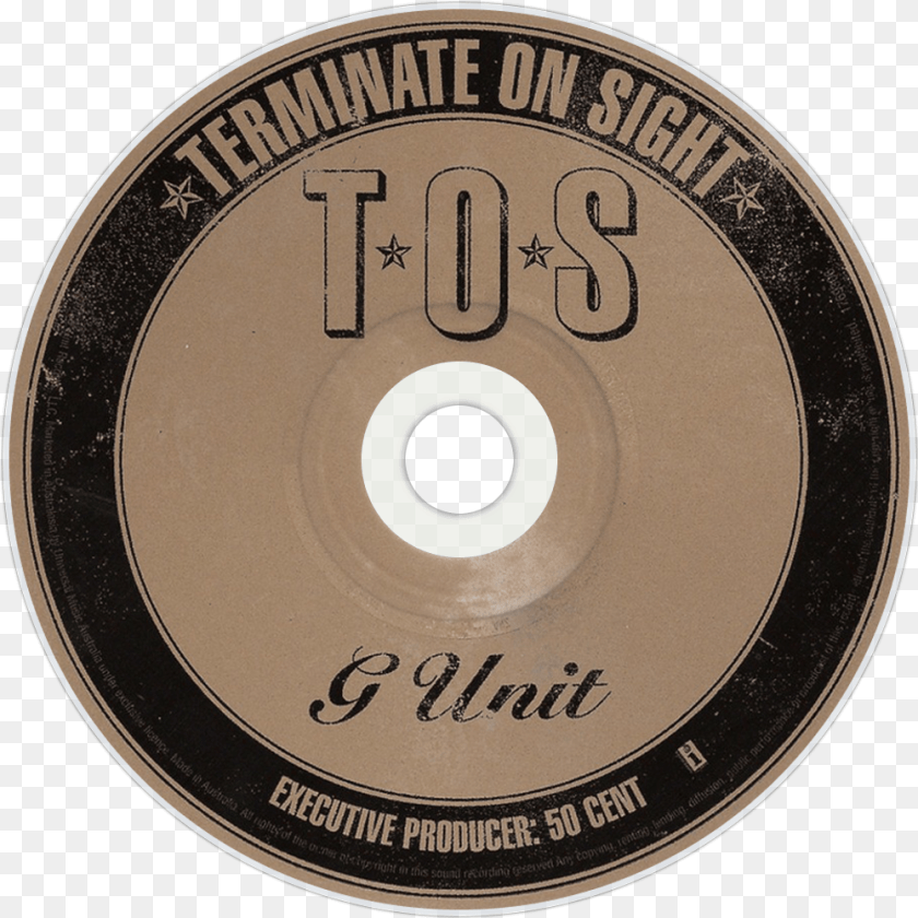 G G Unit Tos Terminate On Sight Cd, Disk, Dvd, Tape Sticker PNG