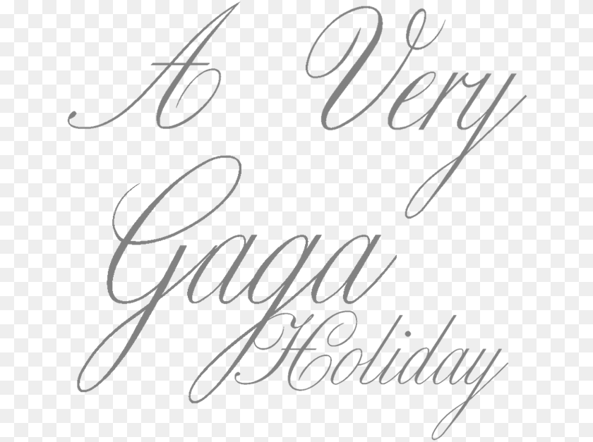 Gaga A Very Gaga Holiday, Text, Handwriting Sticker PNG