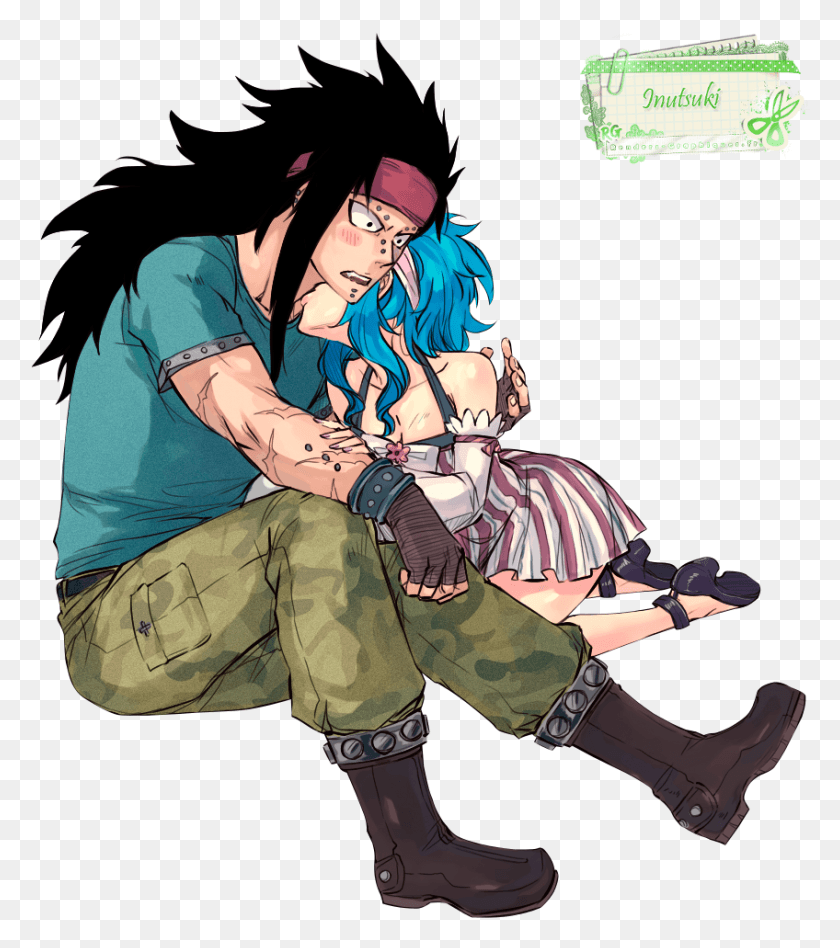 848x966 Descargar Png Gajeel Levy 03 Fairy Tail Levy Fairy Tail Levy X Gajeel Render, Persona, Humano, Ropa Hd Png