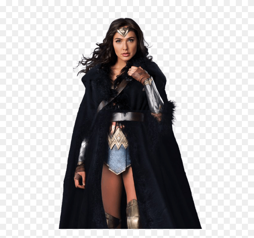 500x727 Gal Gadot Image Wonder Woman In Trench Coat, Clothing, Apparel, Costume HD PNG Download