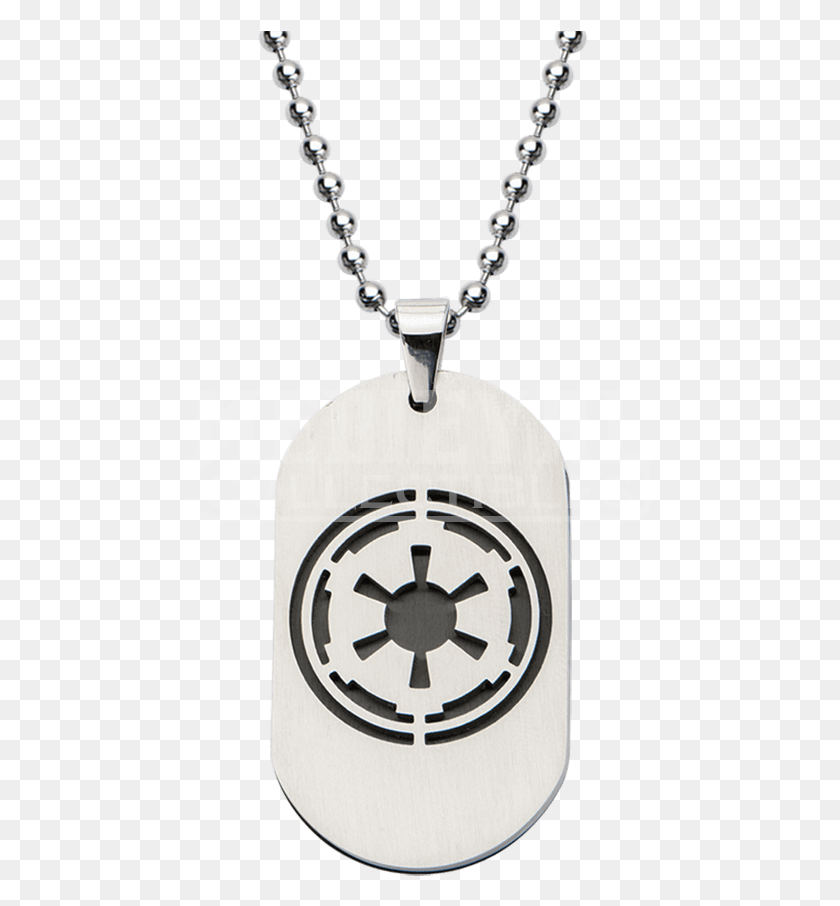 462x846 Galactic Empire Dog Tag Pendant With Chain Star Wars Dog Tags, Clock Tower, Tower, Architecture HD PNG Download