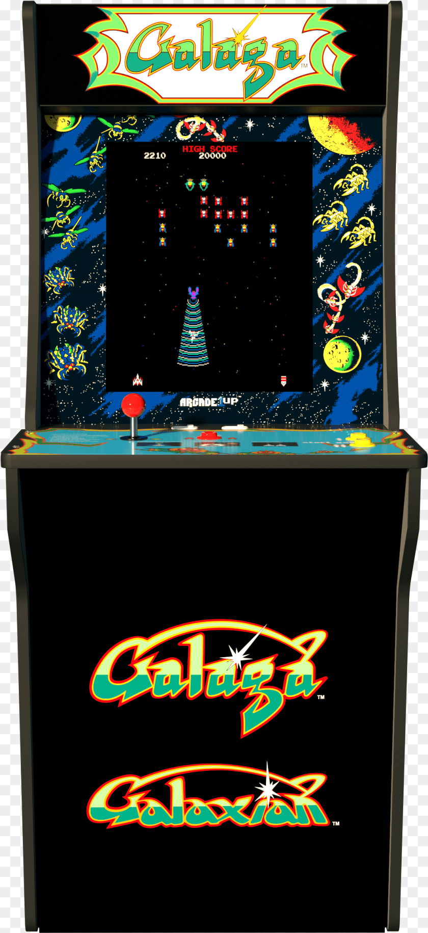 Galaga Arcade Machine, Arcade Game Machine, Game Sticker PNG