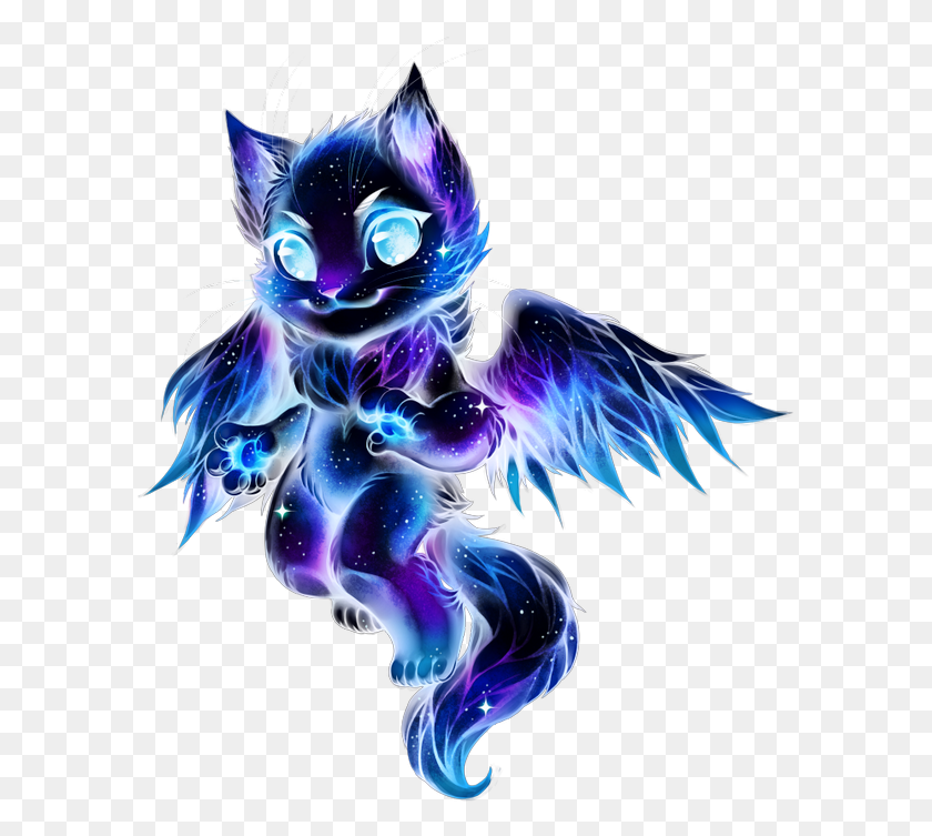 593x693 Galaxy Dragon Cat Meme Template Galaxy Cat With Wings, Graphics, Pattern HD PNG Download