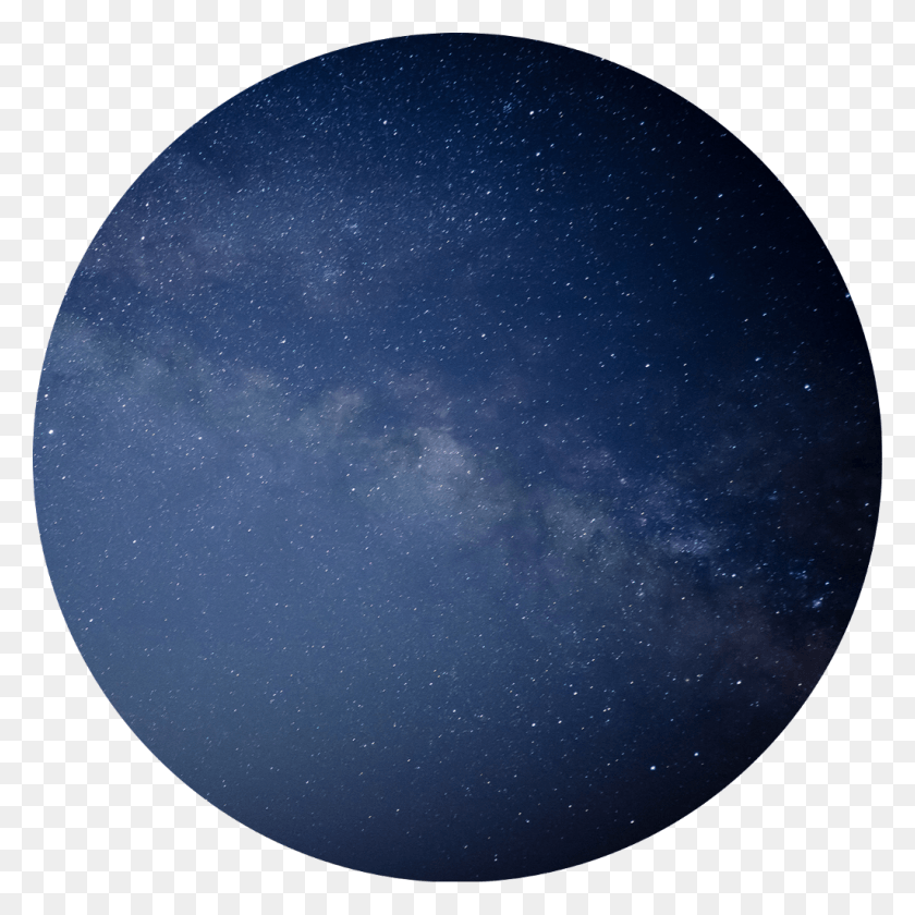 1024x1024 Galaxy Sticker Circle, Moon, Outer Space, Night HD PNG Download