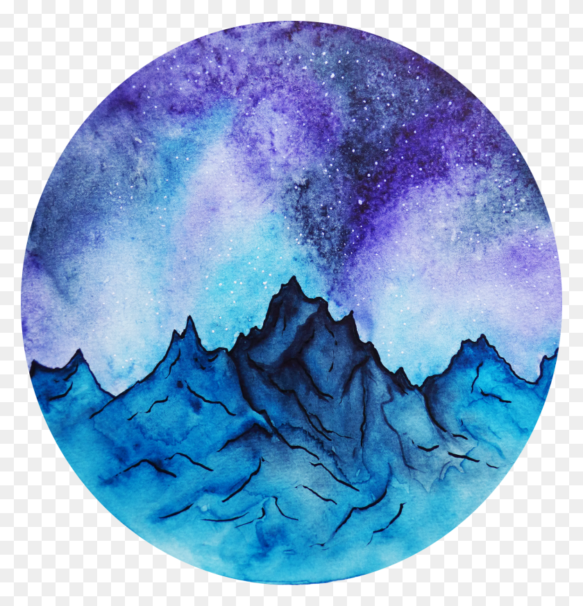 1638x1710 Galaxy Watercolor Design Art By Yvonne Kolm Circle, Outer Space, Astronomy, Universe HD PNG Download