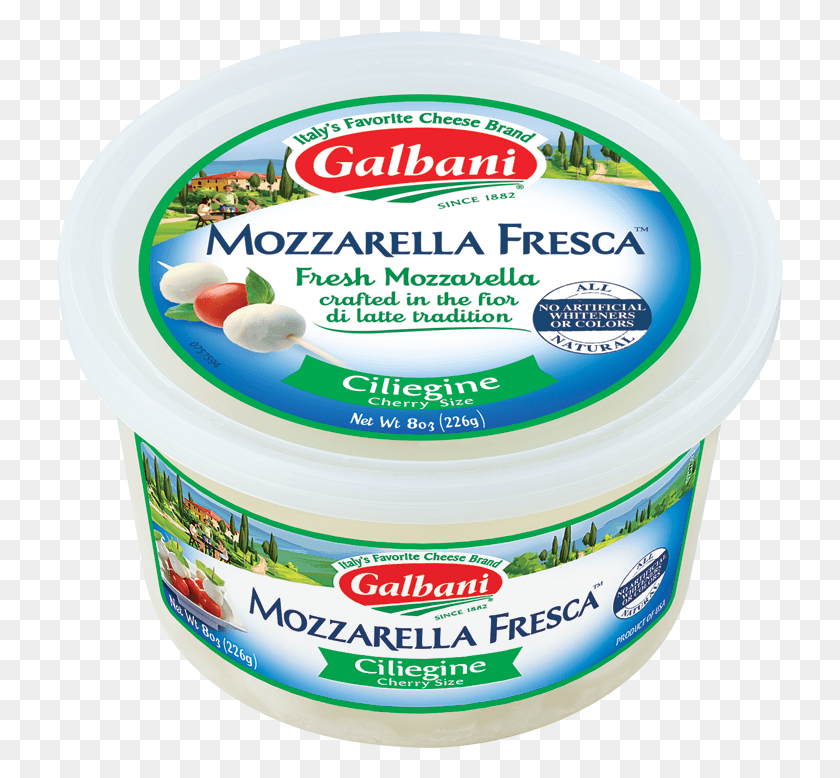 727x718 Galbani Fresco Mozzarella Perlas, Postre, Alimentos, Yogur Hd Png