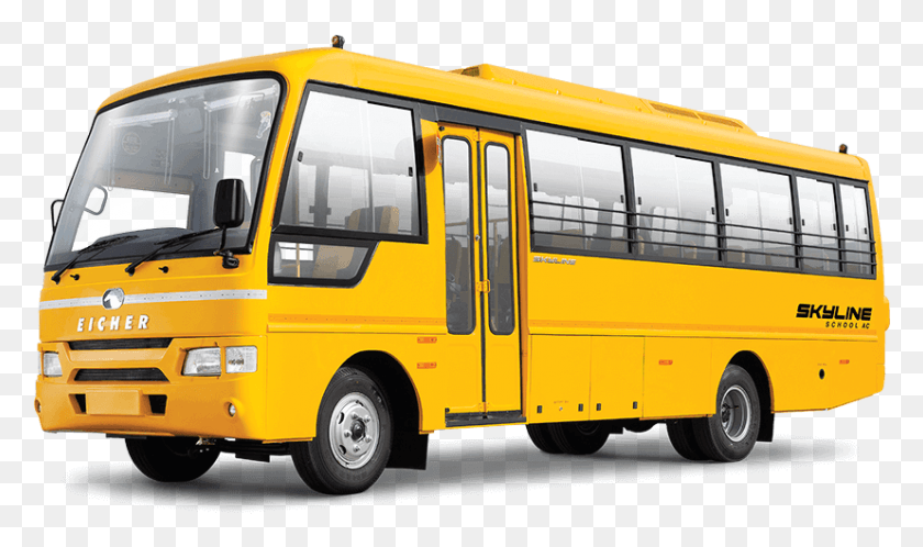 827x465 Школьный Автобус Eicher Skyline, Автобус, Транспортное Средство, Транспорт Hd Png Скачать