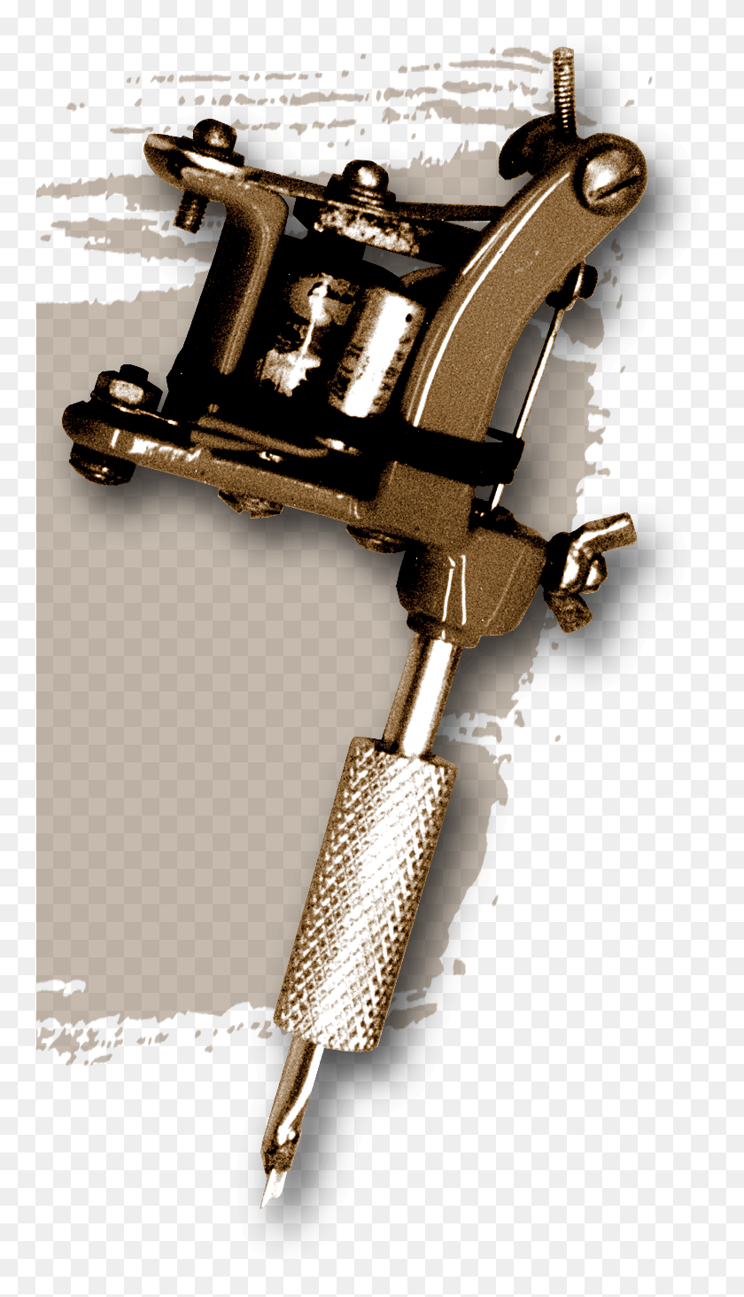 759x1403 Gallery For Gt Tattoo Machine Drawing Vector Bicycle Pedal, Tool, Blade, Weapon HD PNG Download