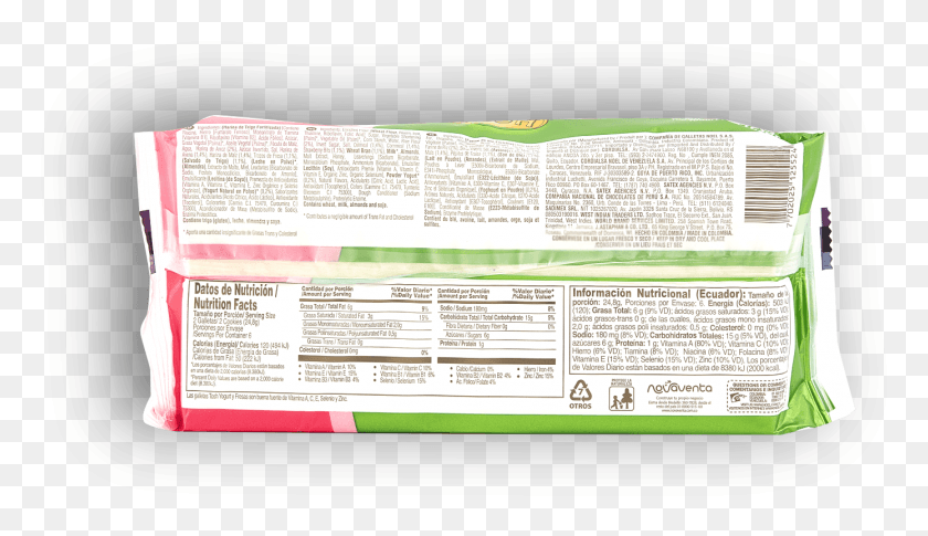 1389x758 Galletas Con Crema De Yogurt Amp Trozos De Fresa N Paper, Text, Label, Advertisement HD PNG Download