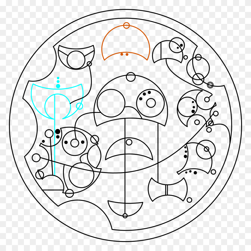 1486x1486 Gallifreyan Circle, Pattern, Ornament, Symbol HD PNG Download