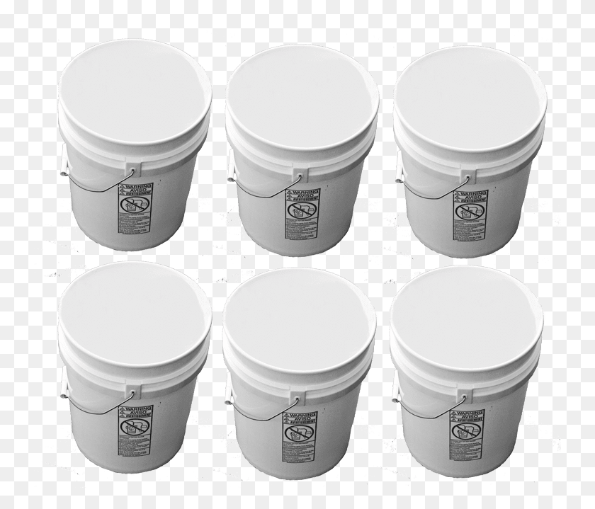 744x659 Gallon Plastic Buckets White Six Pack 5 5 Gallon Bucket, Milk, Beverage, Drink HD PNG Download