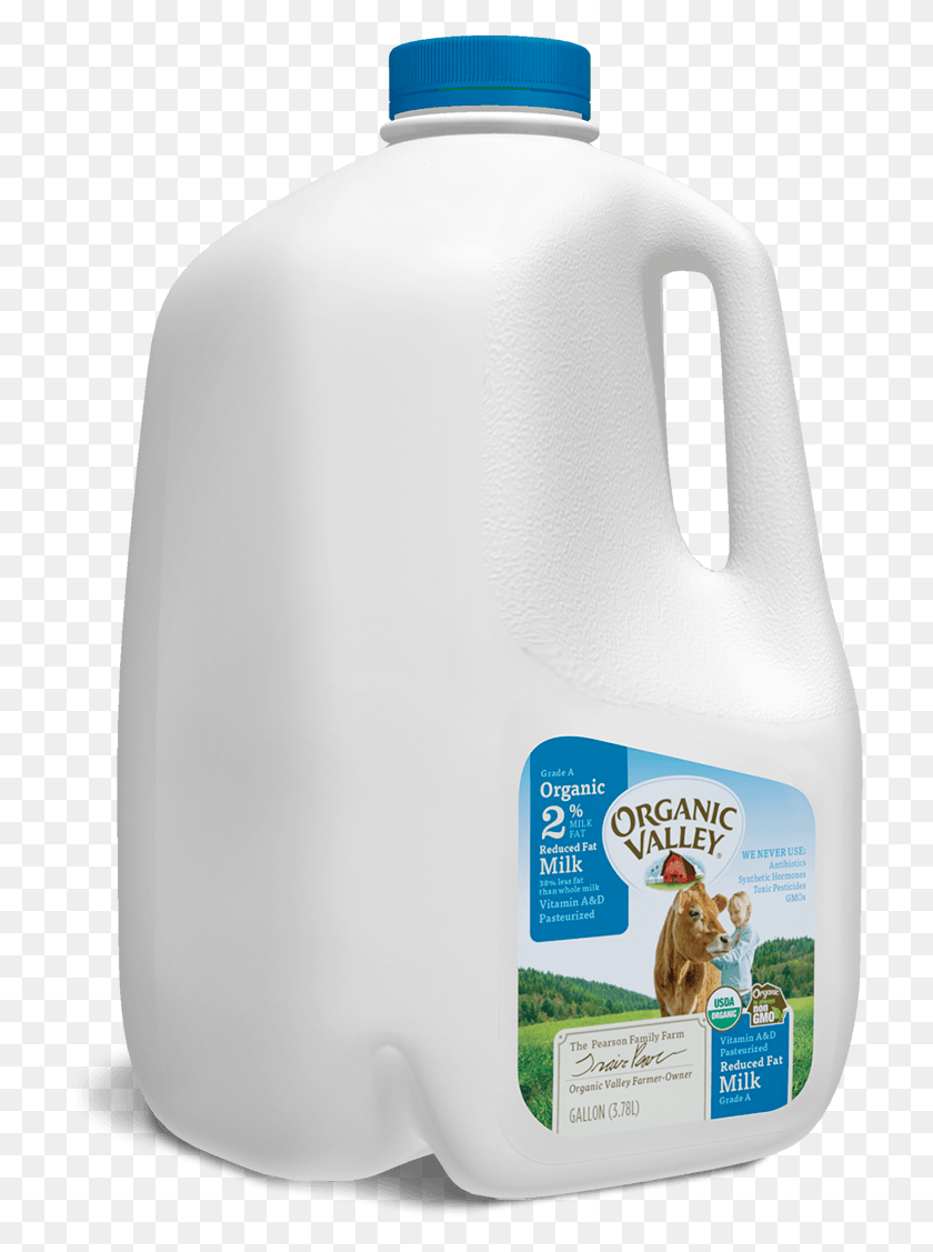 714x1067 Gallon Reduced Fat 2 Milk Pasteurized Organic Valley, Beverage, Drink, Dog HD PNG Download