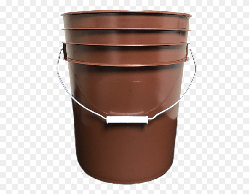 488x595 Gallon Round Plastic Bucket Brown Brown Bucket, Milk, Beverage, Drink HD PNG Download