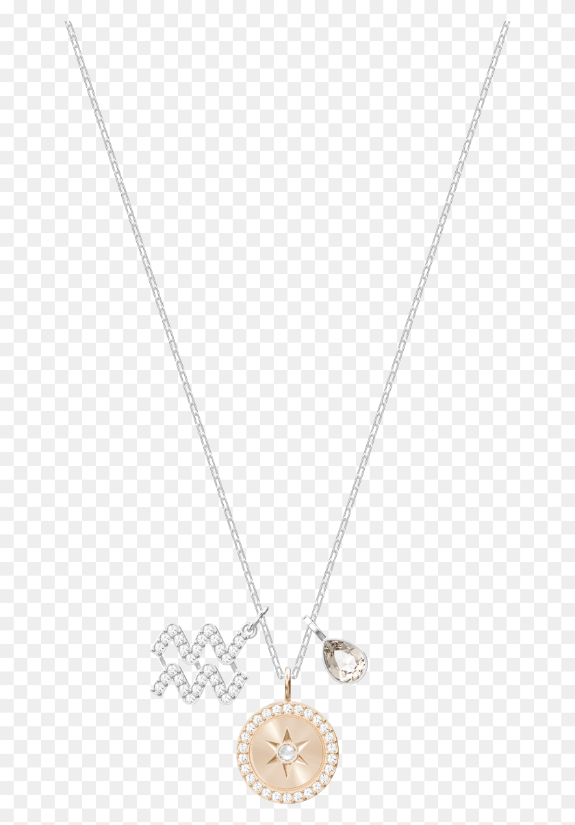 653x1144 Galria Nhrdelnk Swarovski Zodiac Pendant Aquarius Locket, Necklace, Jewelry, Accessories HD PNG Download