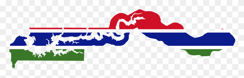 1281x342 Gambia Flag Map, Symbol, Text, Logo HD PNG Download