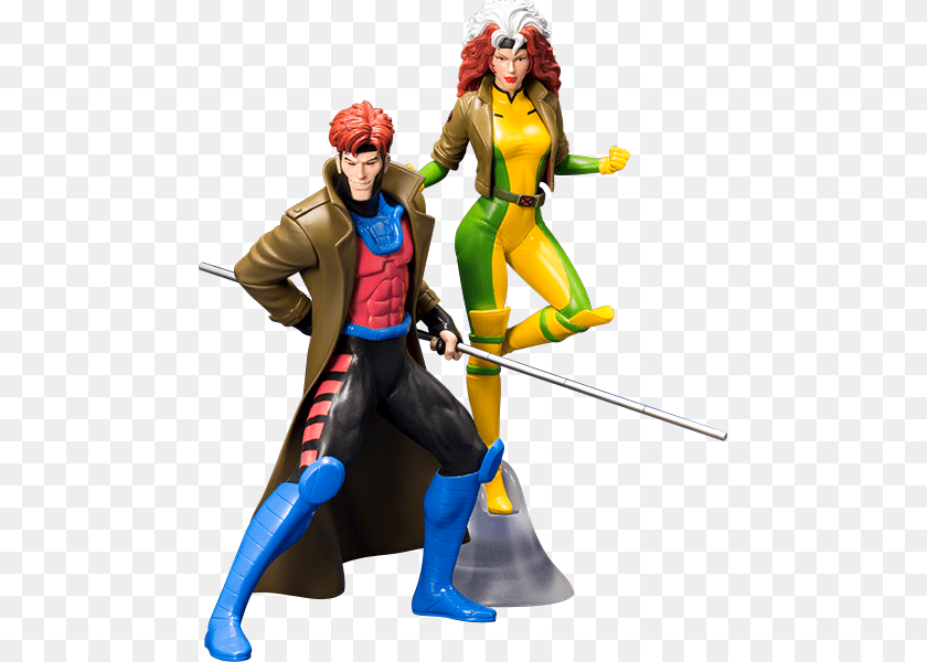 Gambit And Rogue Two Pack Set Statue Gambit Marvel Legends 2018, Adult, Female, Person, Woman Transparent PNG