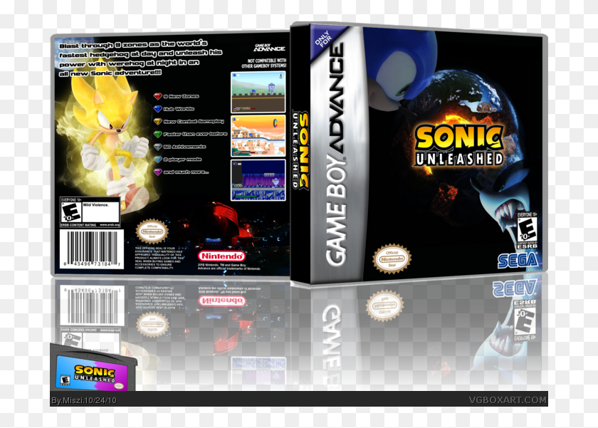700x541 Descargar Png Game Boy Advance Sonic Unleashed Box Cover Sonic Unleashed Game Boy Rom, Disco, Dvd, Texto Hd Png