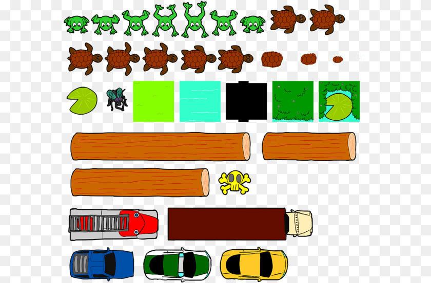 597x553 Game Graphics Sprite Frogger Sprite Sheet, Railway, Train, Transportation, Vehicle PNG