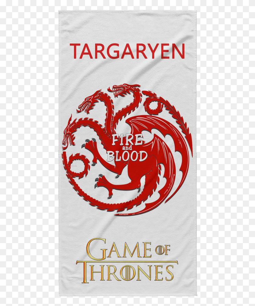 460x947 Game Of Thrones Beach Towel Fire And Blood Targaryen Game Of Thrones Targaryen Logo, Poster, Advertisement, Symbol HD PNG Download