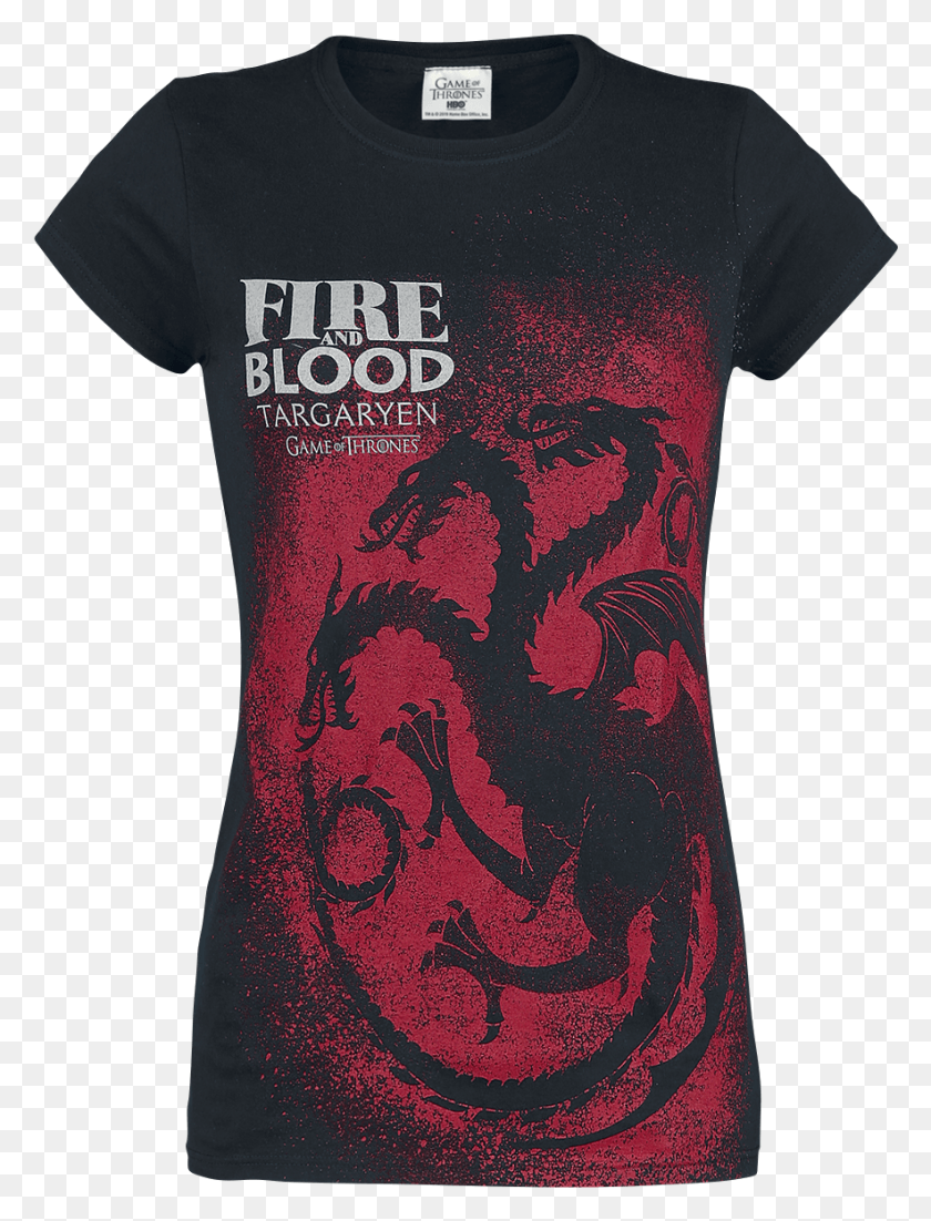 884x1181 Game Of Thrones House Targaryen Fire And Blood Sigil House Targaryen, Clothing, Apparel, T-shirt HD PNG Download