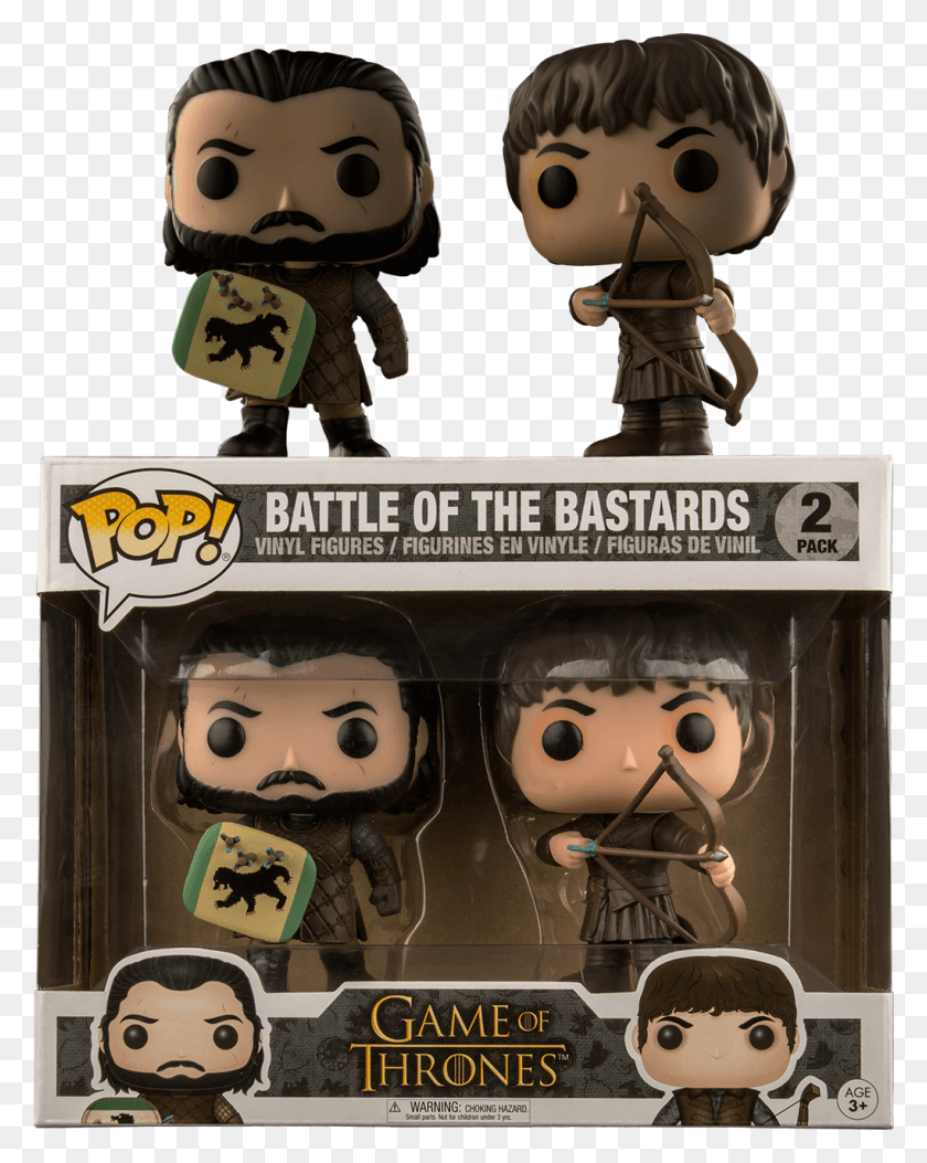 1021x1300 Game Of Thrones Pop Battle Of The Bastards 2 Pack Jon Battle Of The Bastards Funko Pop, Toy, Doll, Figurine HD PNG Download