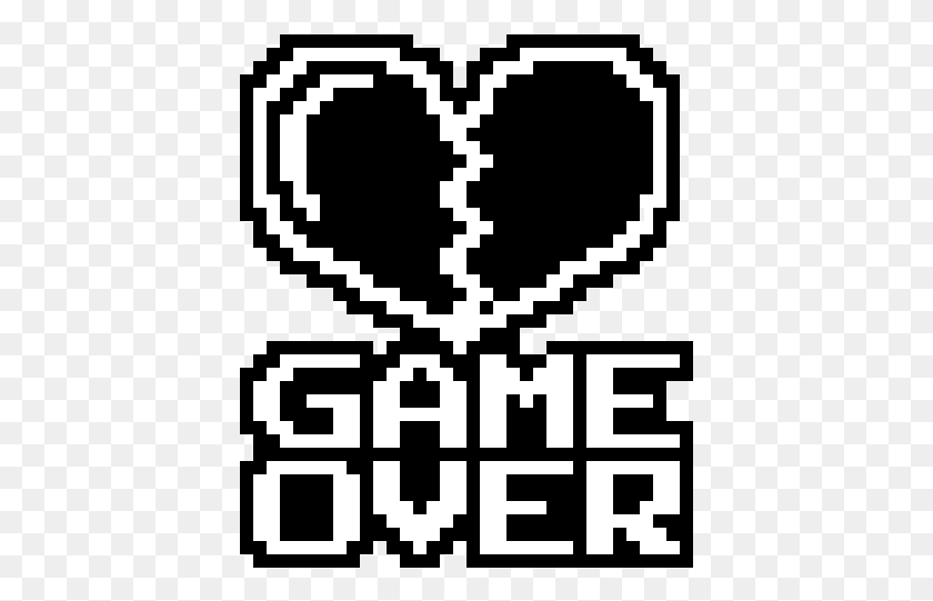 409x481 Game Over Broken Heart Game Over, Text, Label, Rug HD PNG Download