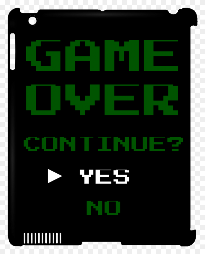 900x1130 Descargar Png Game Over Continuar Sí No Ipad Clip Case Game Over, Poster, Publicidad, Texto Hd Png