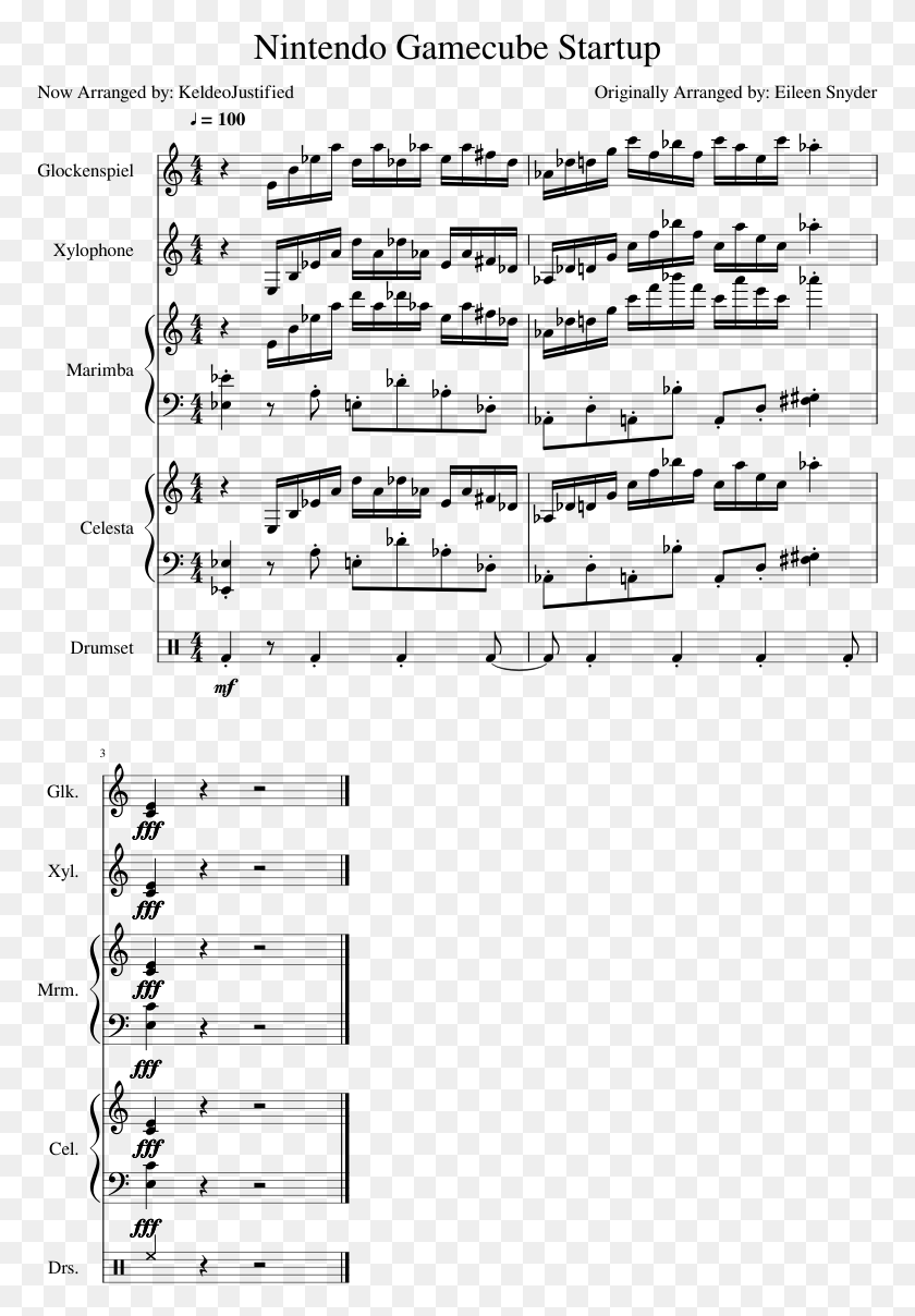 773x1148 Descargar Png Gamecube Partitura De Inicio Shanghai Beach Piano Score, Gray, World Of Warcraft Hd Png