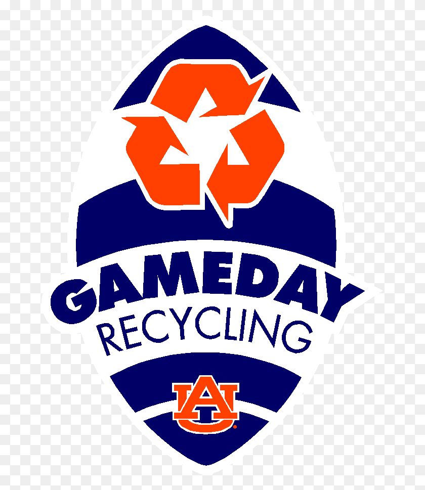 675x909 Gamedayrecycling Logo Samford Hall, Symbol, Trademark, Recycling Symbol HD PNG Download