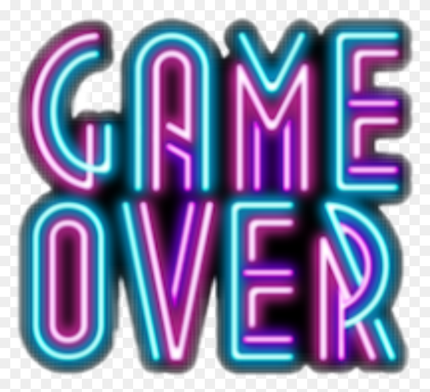 1024x928 Descargar Png Gameover Game Over Neon Cute Grunge Tumblr Game Over Wallpaper Iphone, Purple, Dynamite, Bomb Hd Png