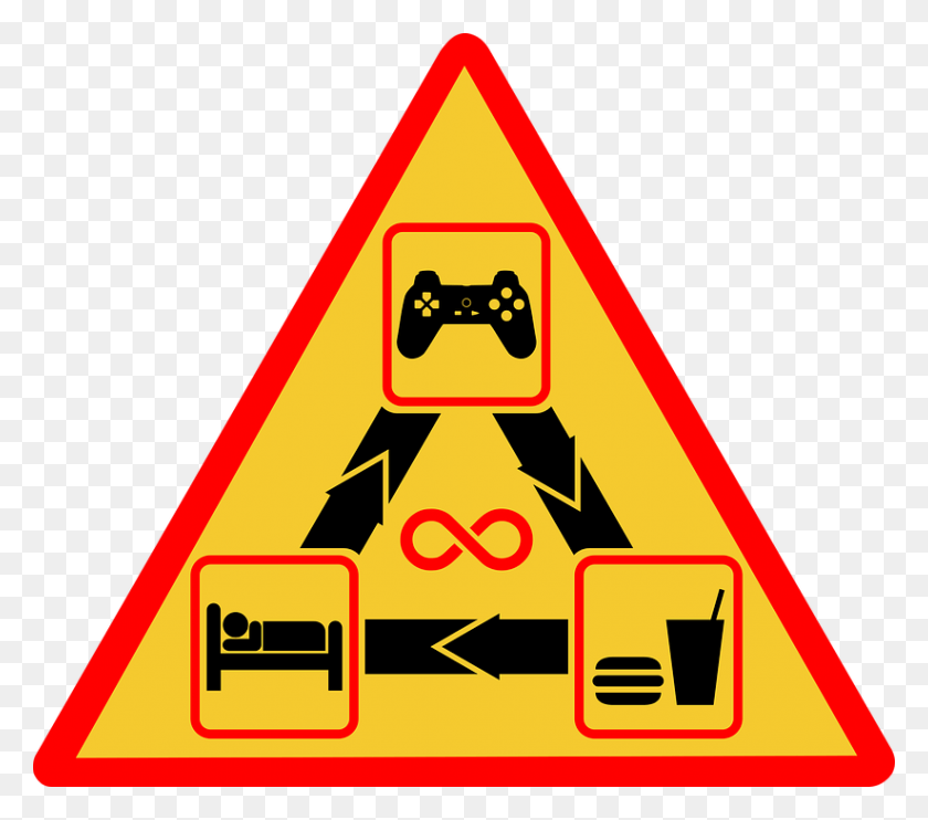823x720 Gamer Geek Знак Видеоигры Значок Вентилятора Fan Art Дорожный Знак, Символ, Дорожный Знак, Треугольник Hd Png Скачать