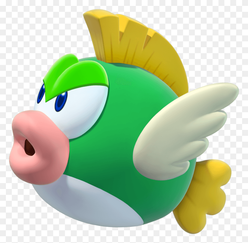 1591x1557 Games Mario Spiny Cheep Cheep, Toy, Green, Animal HD PNG Download