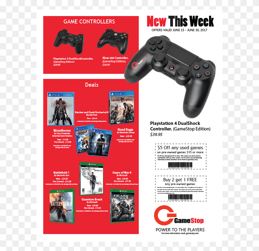 605x754 Gamestop Flyer Game Controller, Electronics, Person, Human HD PNG Download