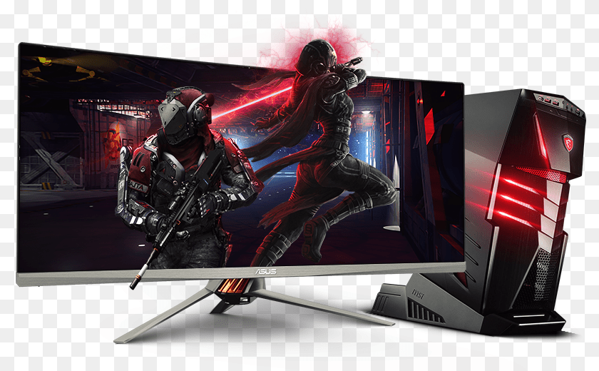 Gaming Computer Transparent Picture Hardware Parts In Computer, Computer Hardware, Electronics, Screen, Monitor Clipart PNG
