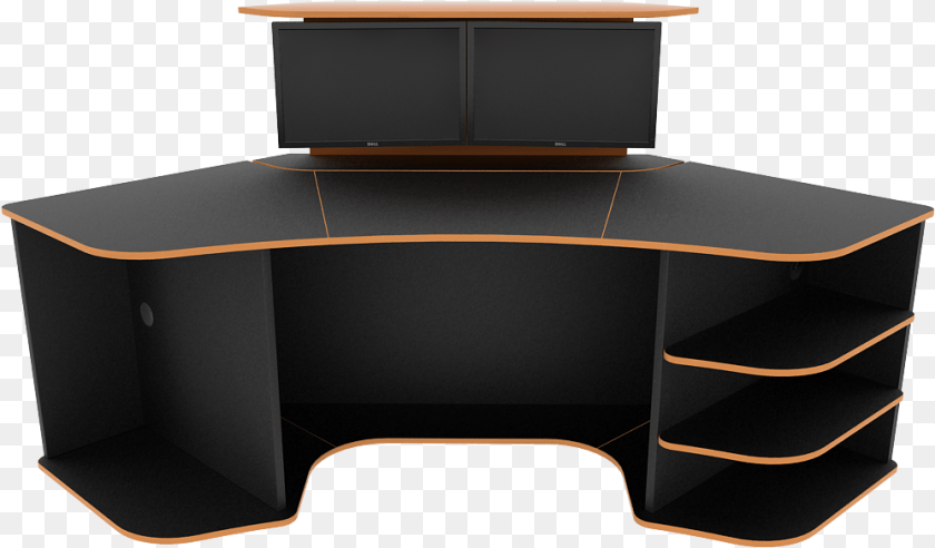 998x585 Gaming Desk Multiple Monitors Led Gaming Computer And Desk, Furniture, Table, Electronics PNG