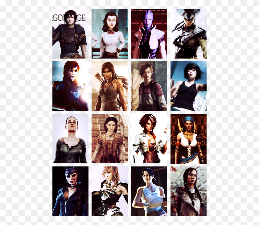 500x670 Descargar Png Ediciones De Juegos Ellie Lightning Farron Elizabeth Catwoman Lara Croft Faith Connors, Ropa, Ropa, Persona Hd Png