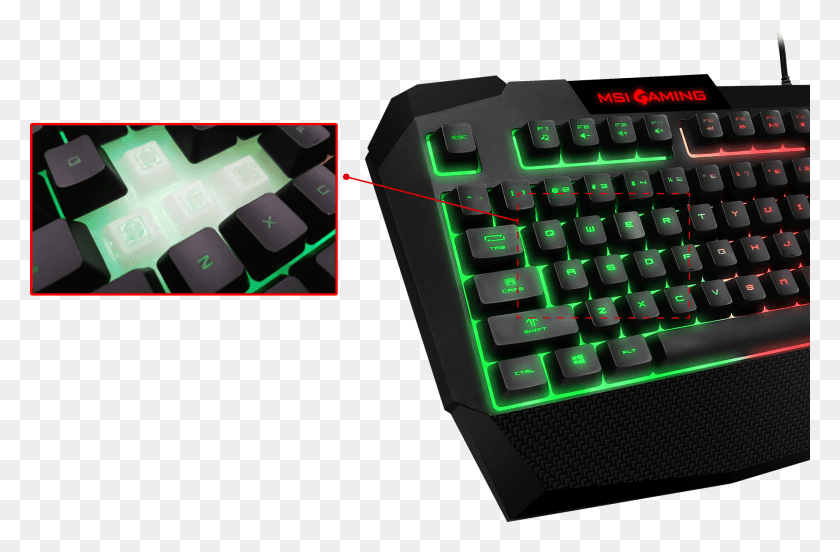 1769x1117 Gaming Keyboard Gives Gamers An Excellent Responsive Msi Vigor Gk40 Combo, Computer Keyboard, Computer Hardware, Hardware HD PNG Download