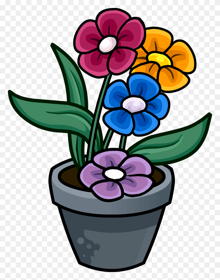 1690x2183 Gamla Flower Pot Drawing With Colour, Graphics, Floral Design HD PNG Download