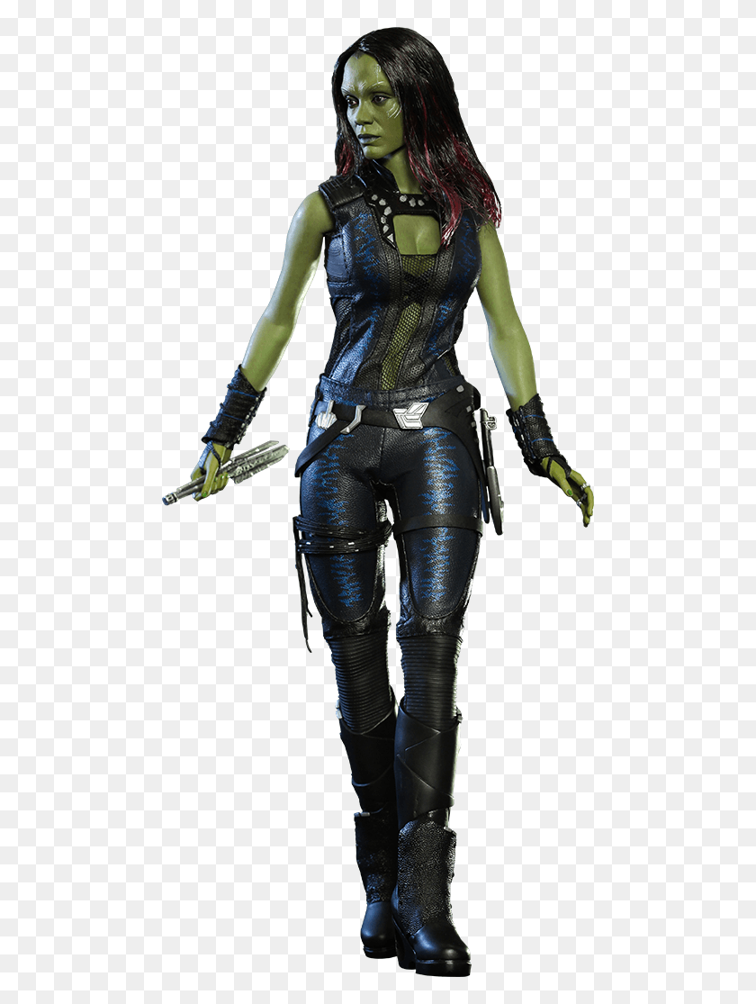 480x1055 Gamora Photos Guardian Of The Galaxy, Costume, Person, Human HD PNG Download