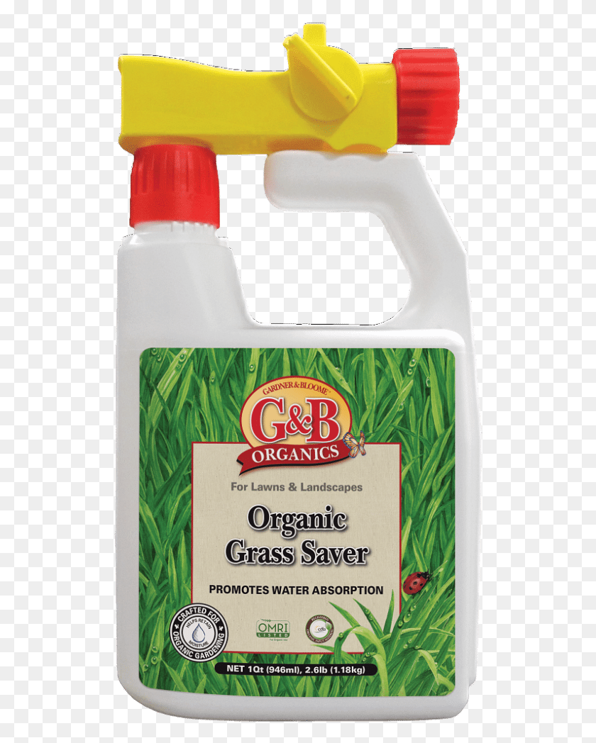 520x988 Descargar Png Gampb Organics Grass Saver Líquido Suelo Penetrante Botella De Plástico, Texto, Alimentos, Planta Hd Png