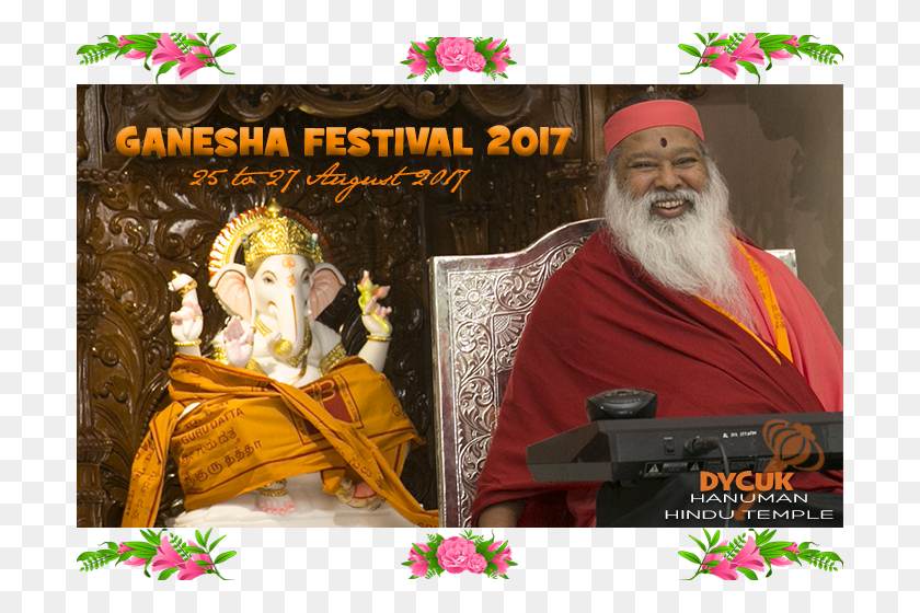 700x500 Ganapathy Sachchidananda Swamiji Ganeshchaturti Religion, Person, Face, Poster HD PNG Download