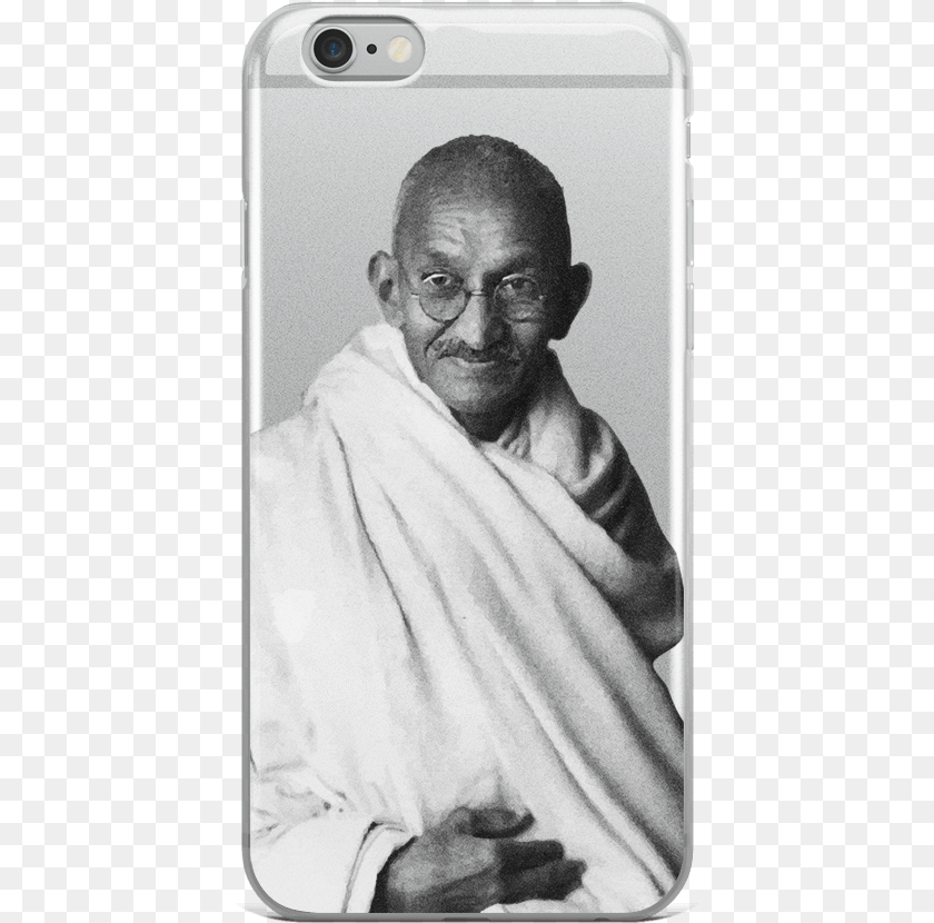 416x830 Gandhi39 Iphone Case Mahatma Gandhi, Portrait, Photography, Person, Man Clipart PNG