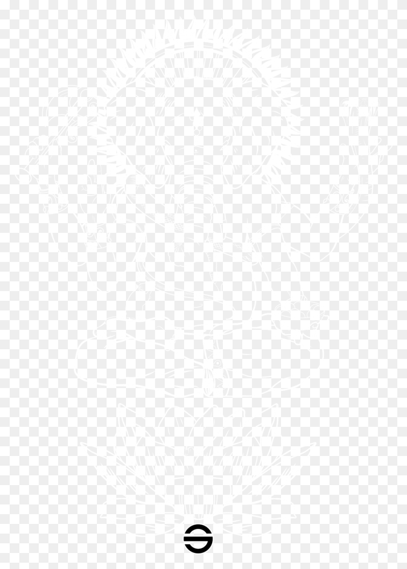 1000x1427 Ganesh White Outline Transparent Background W Illustration, Animal HD PNG Download
