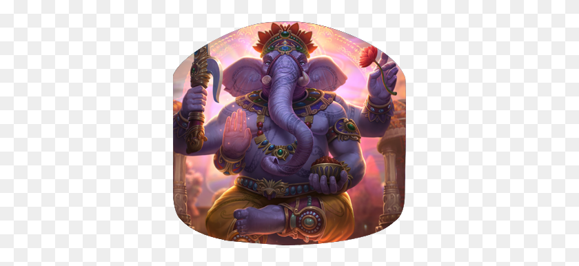 339x326 Ganesha Fan Art Smite, Toy, World Of Warcraft, Purple HD PNG Download
