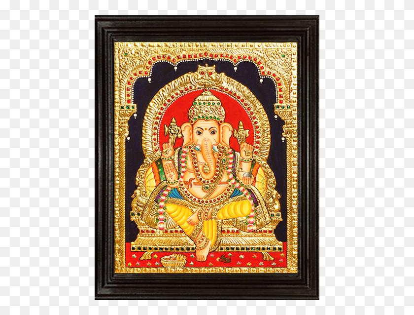 457x578 Ganesha Tanjore Pintura Diseños, Adoración, Alfombra Hd Png