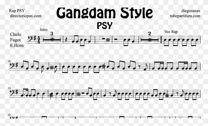 1093x631 Gangnam Style By Rap Psy Sheet Music For Cello And Nothing Gonna Change My Love For You Trumpet, Gray, World Of Warcraft HD PNG Download